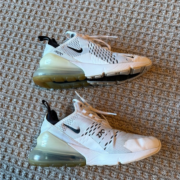 Nike Shoes - Nike Air Max 270 White and Black Sneakers. Size 7